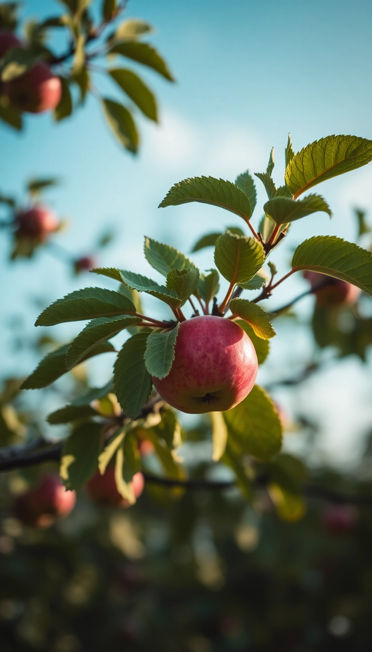 HD iPhone Apple On Tree Sleek Background